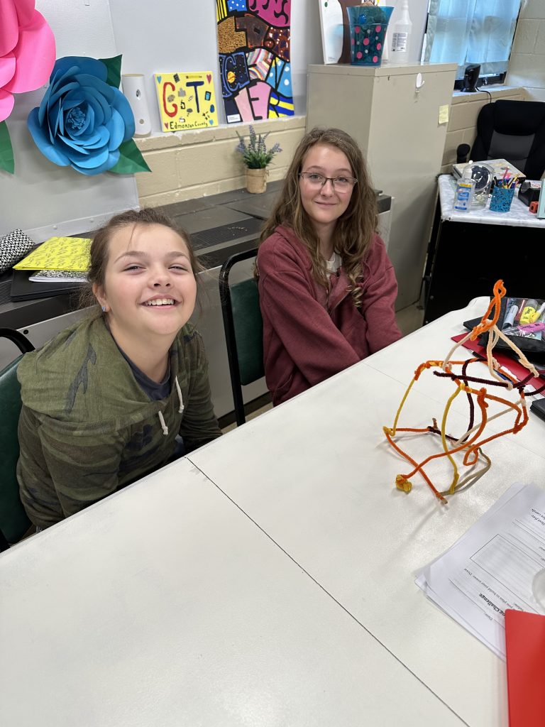 2023 GT students building with pipe cleaners (EC56C)